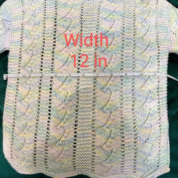 Handmade Hand Knitted Sweater Girl Clothes Children 3-5 Years Old Summer Blouse - Picture 7 of 9